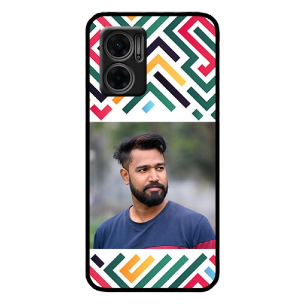 Xiaomi Redmi 11 Prime 5G Personalized Glass Phone Case - Colorful Maze Pattern Design