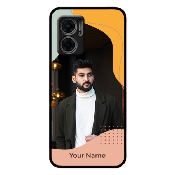 Xiaomi Redmi 11 Prime 5G Personalized Glass Phone Case - Tri-coloured overlay design Xiaomi Redmi 11 Prime 5G Personalized Glass Phone Case - Tri-coloured overlay design