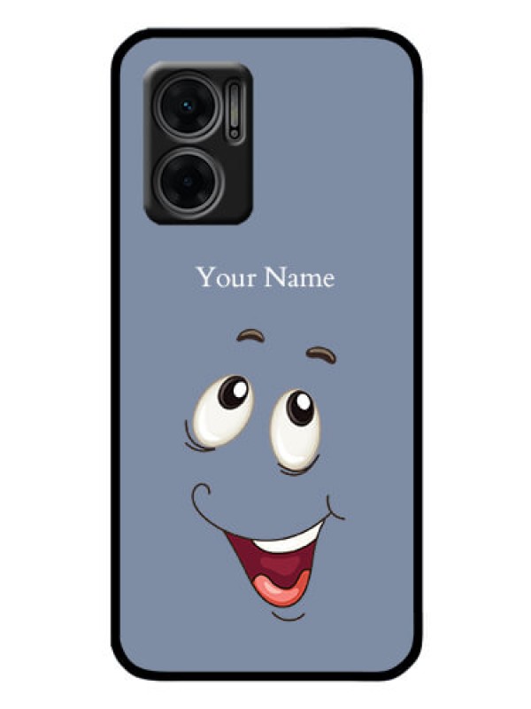 Custom Xiaomi Redmi 11 Prime 5G Photo Printing on Glass Case - Laughing Cartoon Face Design