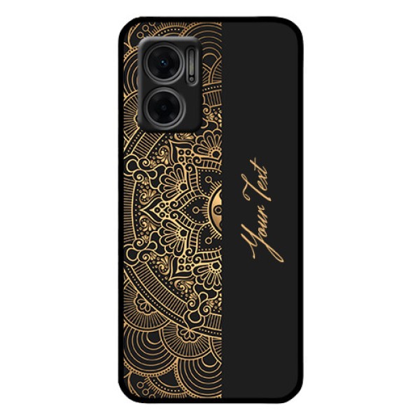 Xiaomi Redmi 11 Prime 5G Photo Printing on Glass Case - Mandala art with custom text Design Xiaomi Redmi 11 Prime 5G Photo Printing on Glass Case - Mandala art with custom text Design