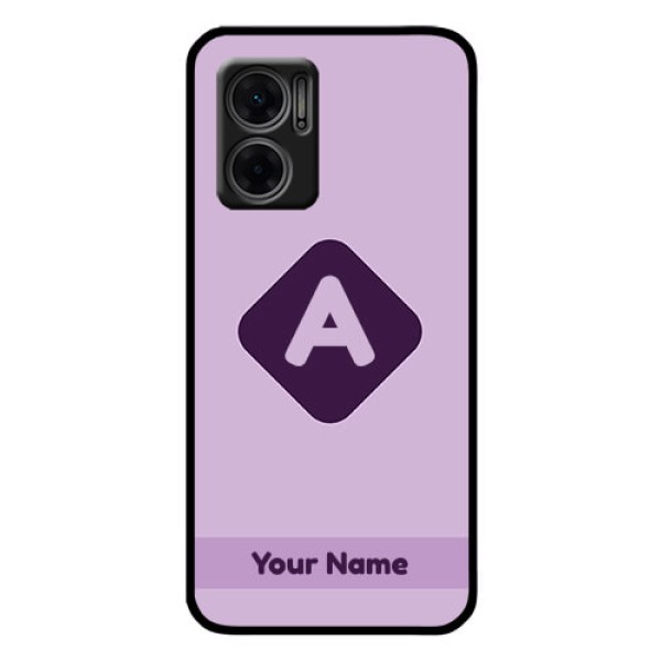 Xiaomi Redmi 11 Prime 5G Custom Glass Mobile Case - Custom Letter in curved badge Design Xiaomi Redmi 11 Prime 5G Custom Glass Mobile Case - Custom Letter in curved badge Design