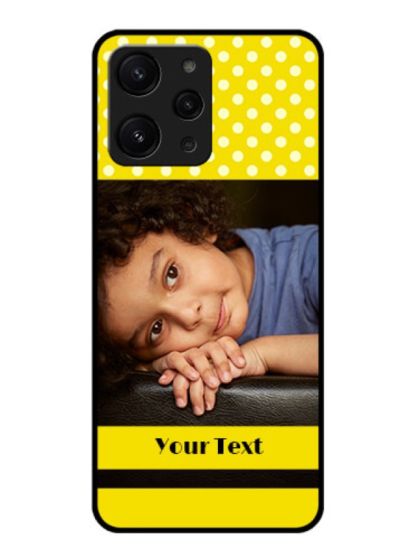 Custom Xiaomi Redmi 12 4G Custom Glass Phone Case - Bright Yellow Case Design
