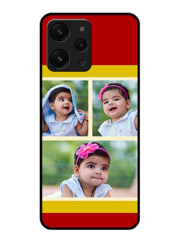 Custom Xiaomi Redmi 12 4G Custom Glass Mobile Case - Multiple Pic Upload Design
