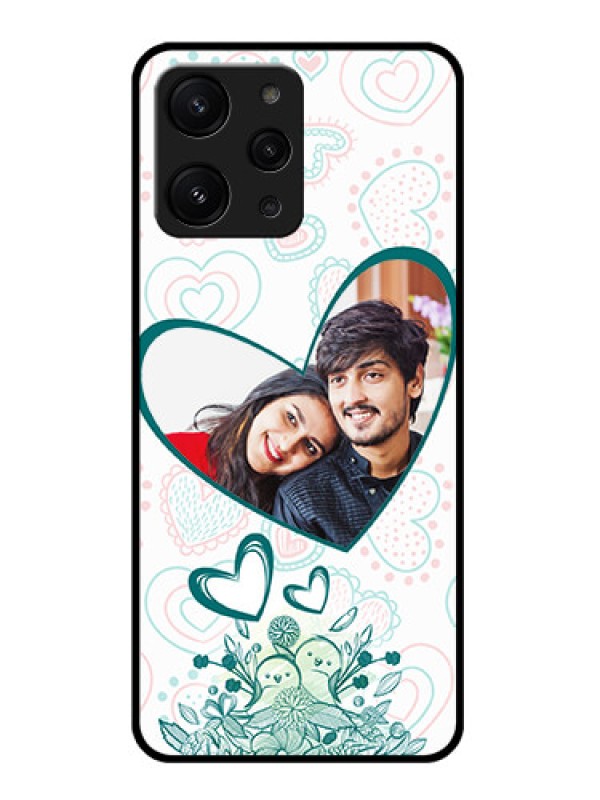 Custom Xiaomi Redmi 12 4G Photo Printing on Glass Case - Premium Couple Design