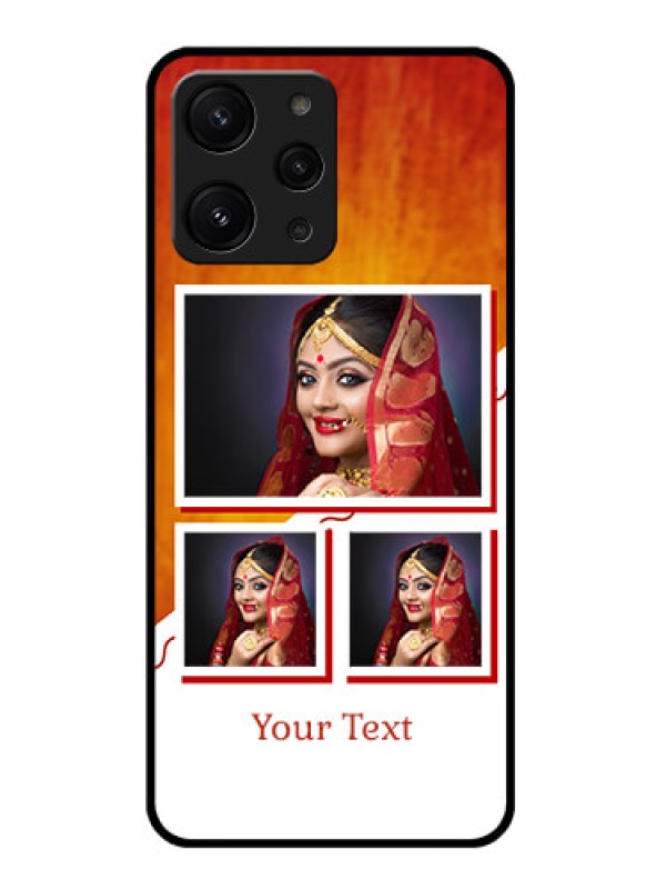 Custom Xiaomi Redmi 12 4G Custom Glass Phone Case - Wedding Memories Design