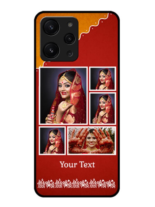Custom Xiaomi Redmi 12 4G Personalized Glass Phone Case - Wedding Pic Upload Design