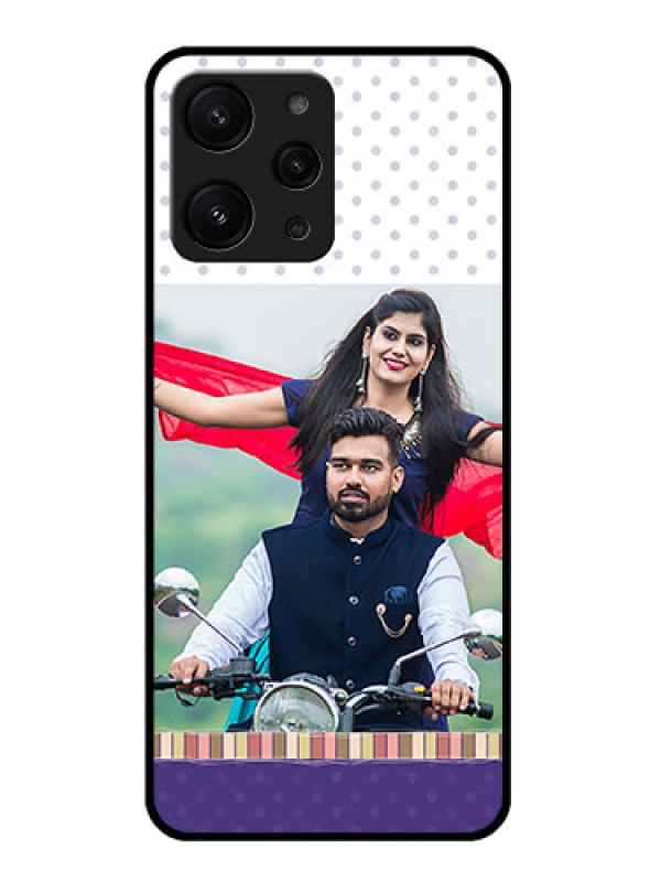 Custom Xiaomi Redmi 12 4G Photo Printing on Glass Case - Cute Family Design