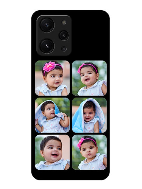 Custom Xiaomi Redmi 12 4G Photo Printing on Glass Case - Multiple Pictures Design