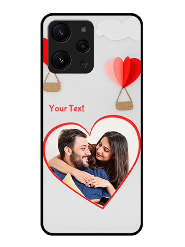 Custom Xiaomi Redmi 12 4G Custom Glass Mobile Case - Parachute Love Design