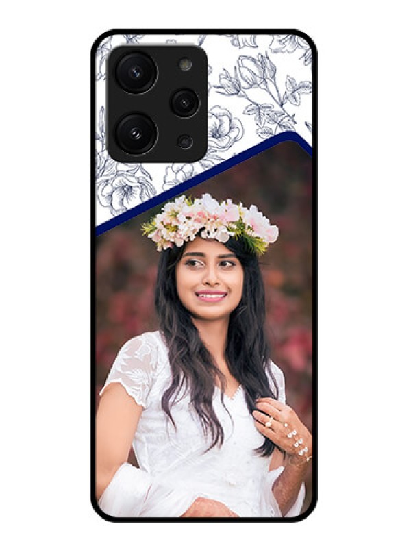 Custom Xiaomi Redmi 12 4G Personalized Glass Phone Case - Premium Floral Design