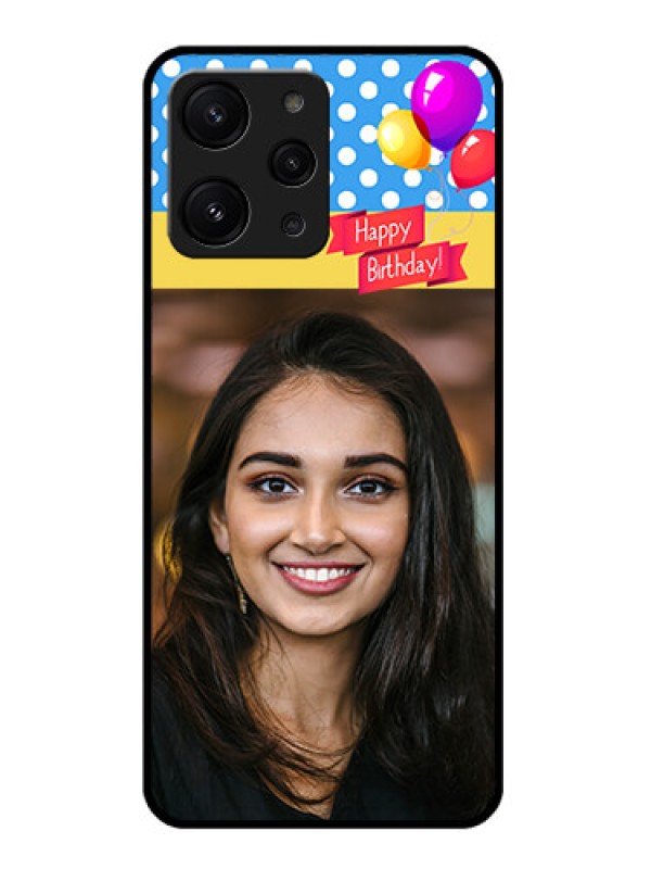 Custom Xiaomi Redmi 12 4G Custom Glass Mobile Case - Happy Birthday Design