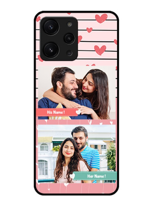 Custom Xiaomi Redmi 12 4G Custom Glass Mobile Case - Photo with Heart Design