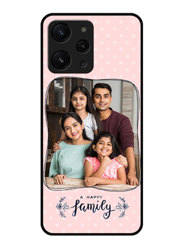 Custom Xiaomi Redmi 12 4G Custom Glass Phone Case - Family with Dots Design