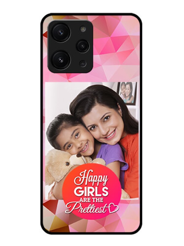 Custom Xiaomi Redmi 12 4G Photo Printing on Glass Case - Abstract Triangle Design