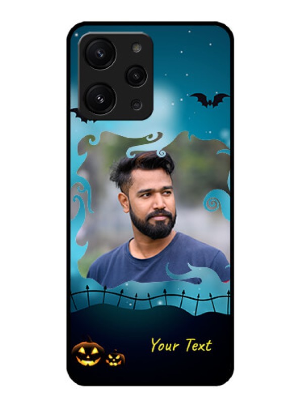 Custom Xiaomi Redmi 12 4G Custom Glass Phone Case - Halloween frame design