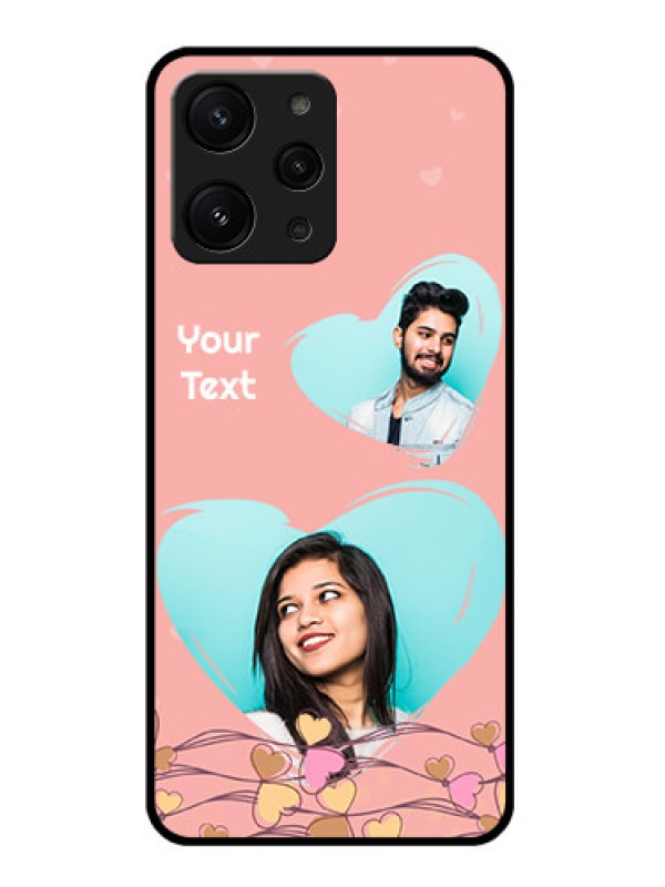 Custom Xiaomi Redmi 12 4G Custom Glass Mobile Case - Love Doodle Design