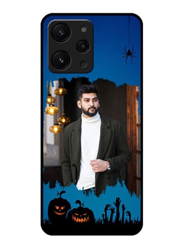 Custom Xiaomi Redmi 12 4G Photo Printing on Glass Case - with pro Halloween design