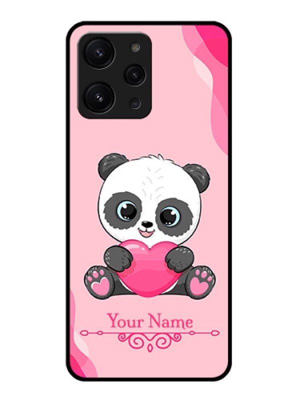 Custom Xiaomi Redmi 12 4G Custom Glass Mobile Case - Cute Panda Design