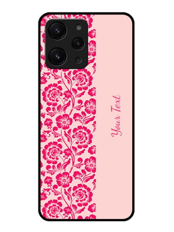 Custom Xiaomi Redmi 12 4G Custom Glass Phone Case - Attractive Floral Pattern Design