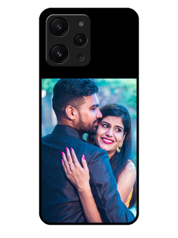 Custom Redmi12 4G Custom Glass Phone Case - Upload Full Picture With Custom Color Design