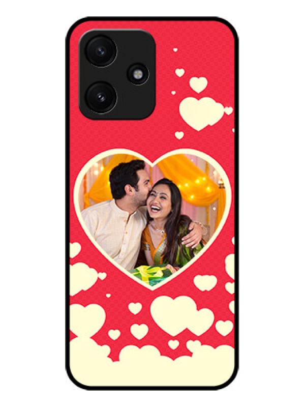 Custom Xiaomi Redmi 12 5G Custom Glass Mobile Case - Love Symbols Phone Cover Design