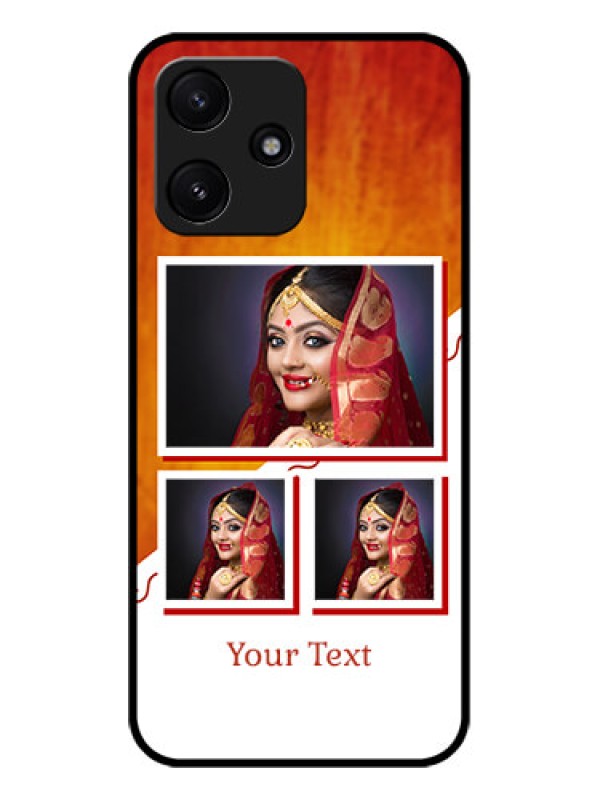 Custom Xiaomi Redmi 12 5G Custom Glass Phone Case - Wedding Memories Design