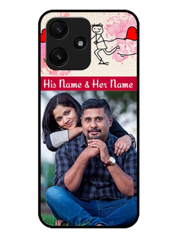 Custom Xiaomi Redmi 12 5G Photo Printing on Glass Case - You and Me Case Design