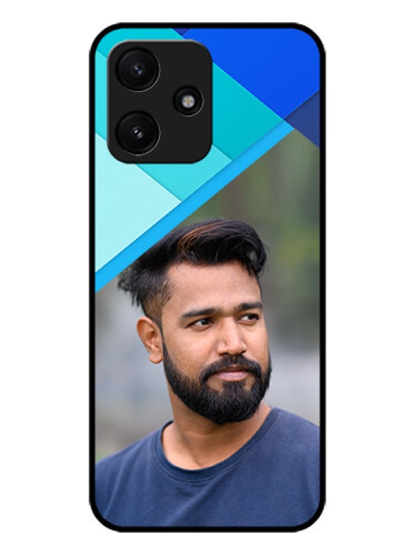 Custom Xiaomi Redmi 12 5G Custom Glass Phone Case - Blue Pattern Design