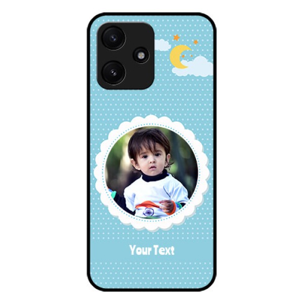 Xiaomi Redmi 12 5G Personalised Glass Phone Case - Violet Pattern Design