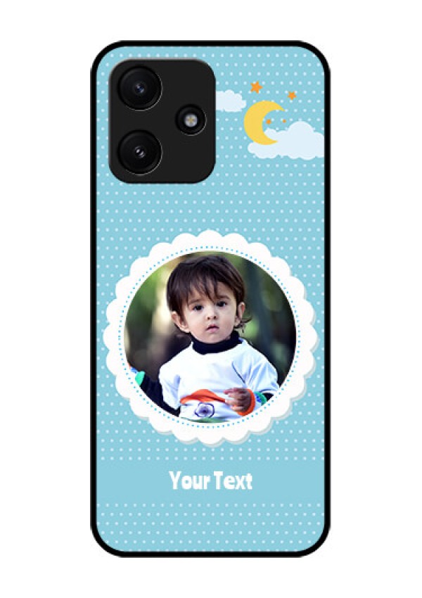 Xiaomi Redmi 12 5G Personalised Glass Phone Case - Violet Pattern Design