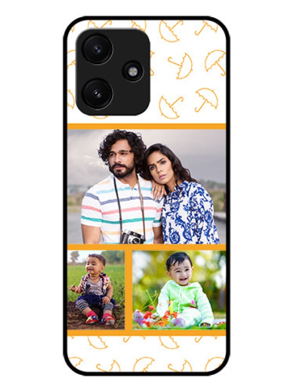 Custom Xiaomi Redmi 12 5G Custom Glass Mobile Case - Yellow Pattern Design