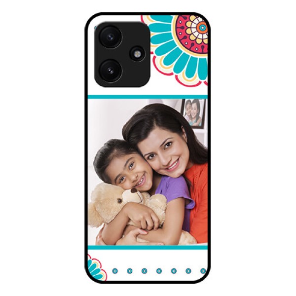 Xiaomi Redmi 12 5G Custom Glass Phone Case - Flower Design