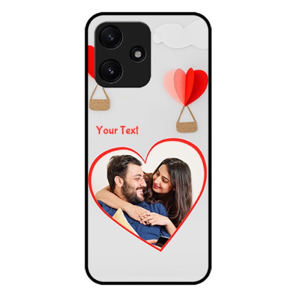 Xiaomi Redmi 12 5G Custom Glass Mobile Case - Parachute Love Design Xiaomi Redmi 12 5G Custom Glass Mobile Case - Parachute Love Design