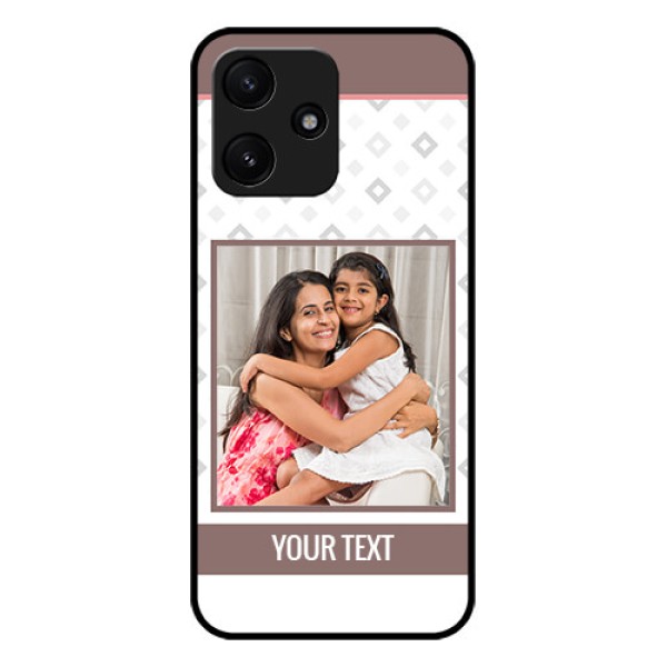 Xiaomi Redmi 12 5G Photo Printing on Glass Case - Simple Diamond Design Xiaomi Redmi 12 5G Photo Printing on Glass Case - Simple Diamond Design