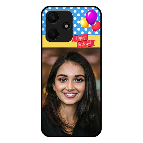 Xiaomi Redmi 12 5G Custom Glass Mobile Case - Happy Birthday Design