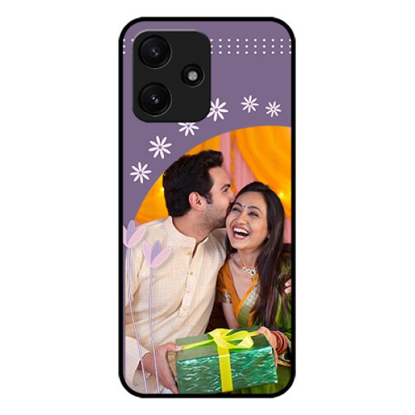 Xiaomi Redmi 12 5G Custom Glass Mobile Case - Lavender flowers design Xiaomi Redmi 12 5G Custom Glass Mobile Case - Lavender flowers design