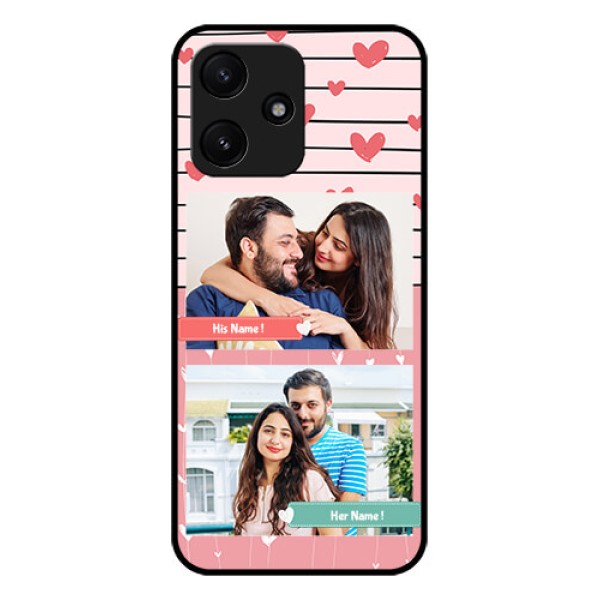 Xiaomi Redmi 12 5G Custom Glass Mobile Case - Photo with Heart Design Xiaomi Redmi 12 5G Custom Glass Mobile Case - Photo with Heart Design
