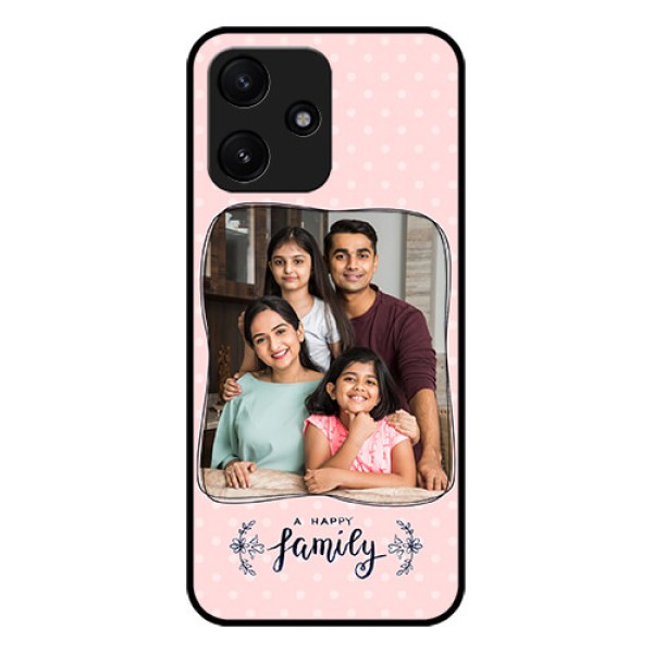 Xiaomi Redmi 12 5G Custom Glass Phone Case - Family with Dots Design
