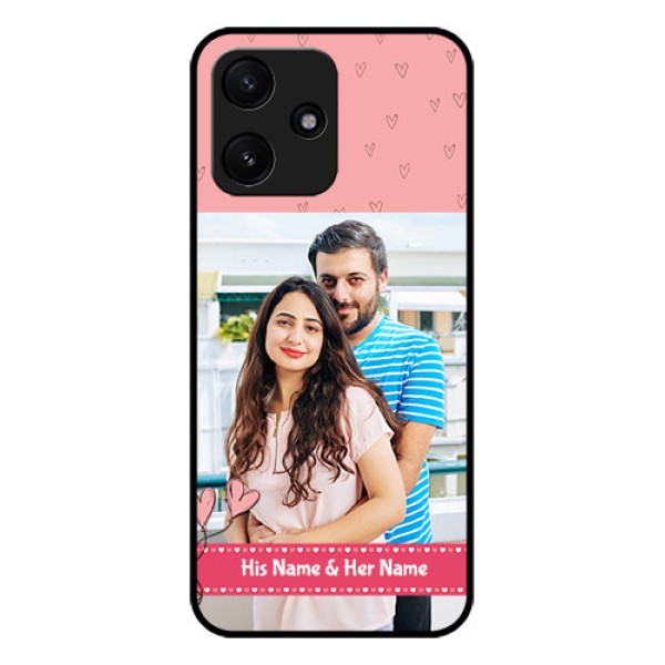 Xiaomi Redmi 12 5G Personalized Glass Phone Case - Love Design Peach Color Xiaomi Redmi 12 5G Personalized Glass Phone Case - Love Design Peach Color