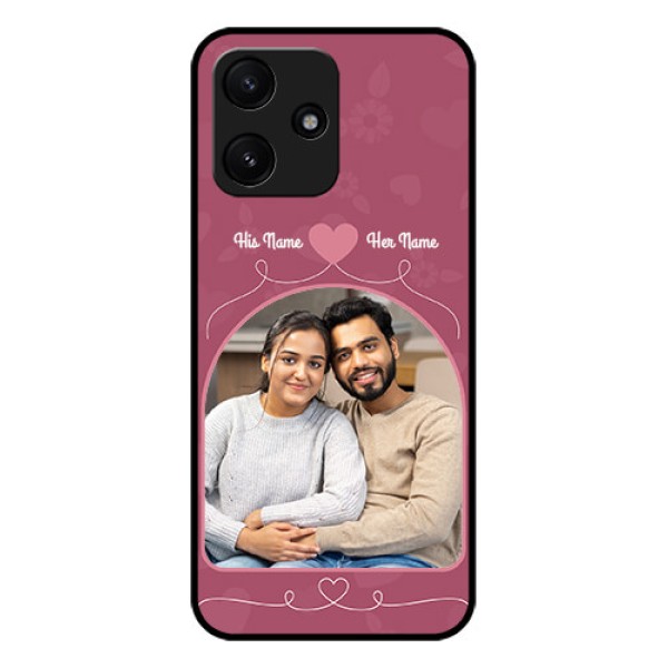 Xiaomi Redmi 12 5G Photo Printing on Glass Case - Love Floral Design