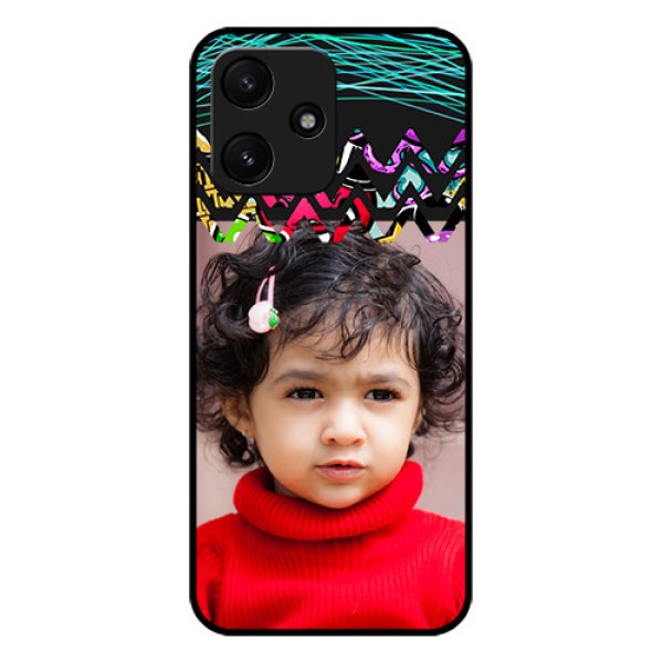 Xiaomi Redmi 12 5G Personalized Glass Phone Case - Neon Abstract Design