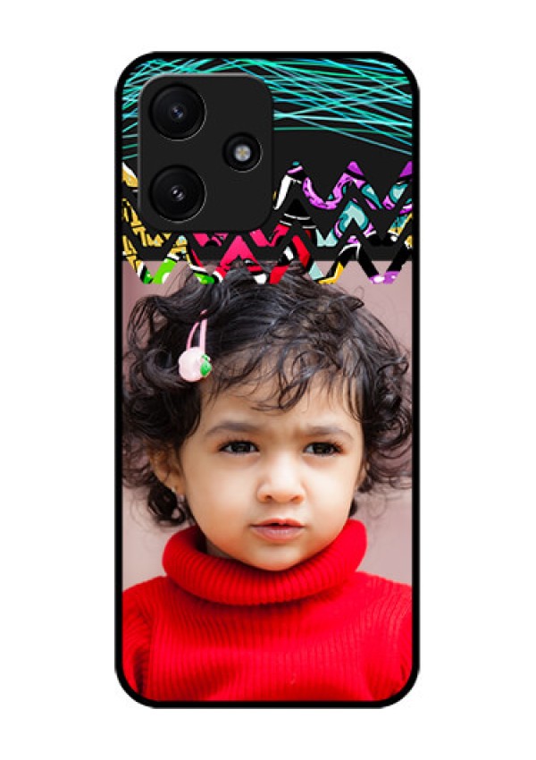 Xiaomi Redmi 12 5G Personalized Glass Phone Case - Neon Abstract Design