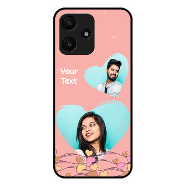 Xiaomi Redmi 12 5G Custom Glass Mobile Case - Love Doodle Design Xiaomi Redmi 12 5G Custom Glass Mobile Case - Love Doodle Design