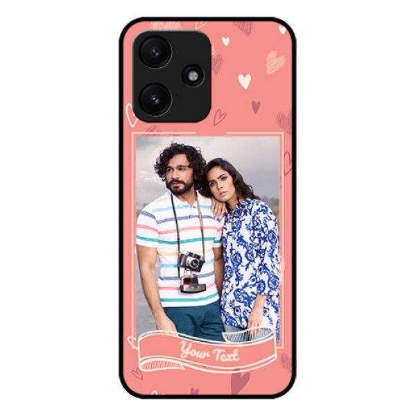 Xiaomi Redmi 12 5G Custom Glass Phone Case - Love doodle art Design Xiaomi Redmi 12 5G Custom Glass Phone Case - Love doodle art Design