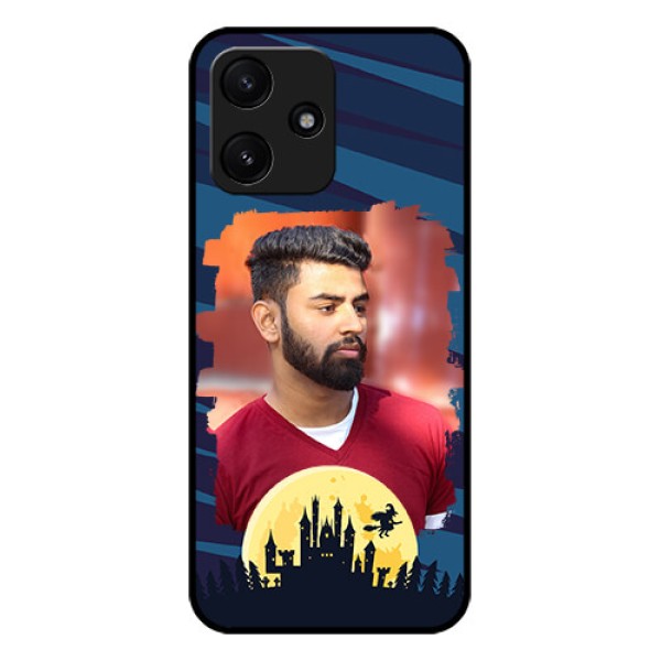 Xiaomi Redmi 12 5G Photo Printing on Glass Case - Halloween Witch Design Xiaomi Redmi 12 5G Photo Printing on Glass Case - Halloween Witch Design