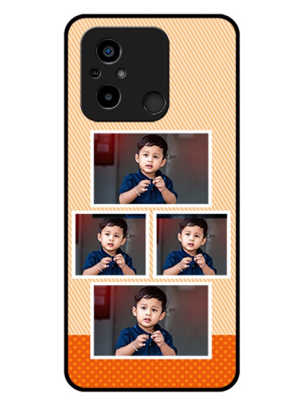Custom Xiaomi Redmi 12C Photo Printing on Glass Case - Bulk Photos Upload Design