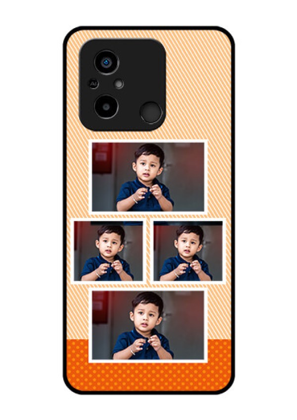 Xiaomi Redmi 12C Photo Printing on Glass Case - Bulk Photos Upload Design