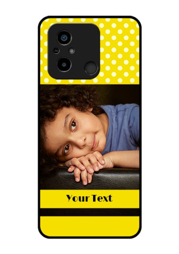 Xiaomi Redmi 12C Custom Glass Phone Case - Bright Yellow Case Design