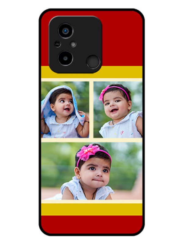 Custom Xiaomi Redmi 12C Custom Glass Mobile Case - Multiple Pic Upload Design
