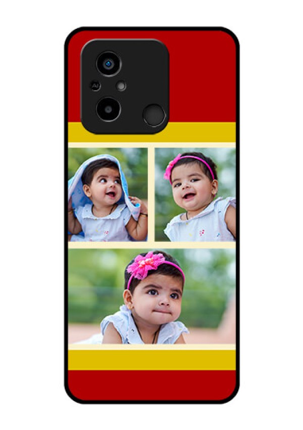 Xiaomi Redmi 12C Custom Glass Mobile Case - Multiple Pic Upload Design
